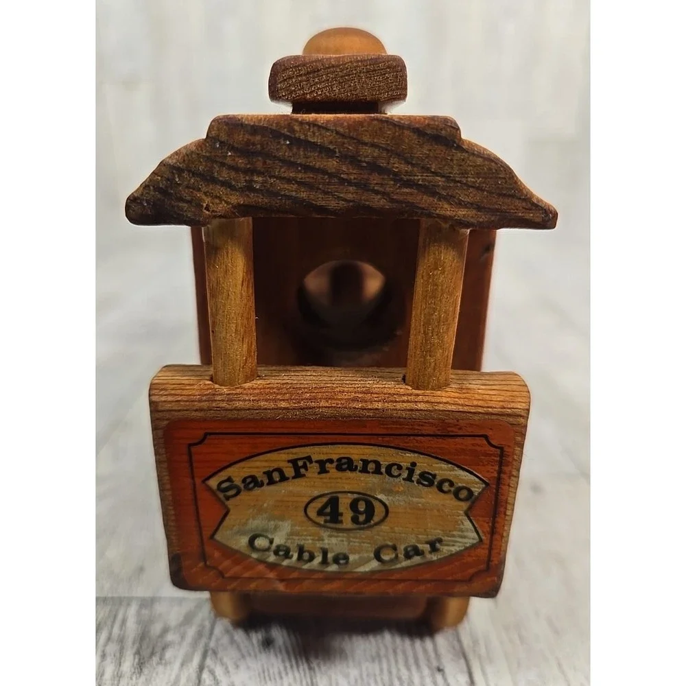Creative Wood Designs Trolley Cable Car Handmade San Francisco Powell & Hyde